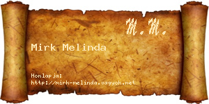 Mirk Melinda névjegykártya
