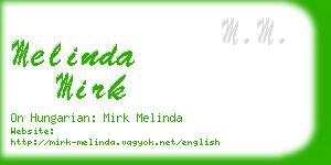 melinda mirk business card